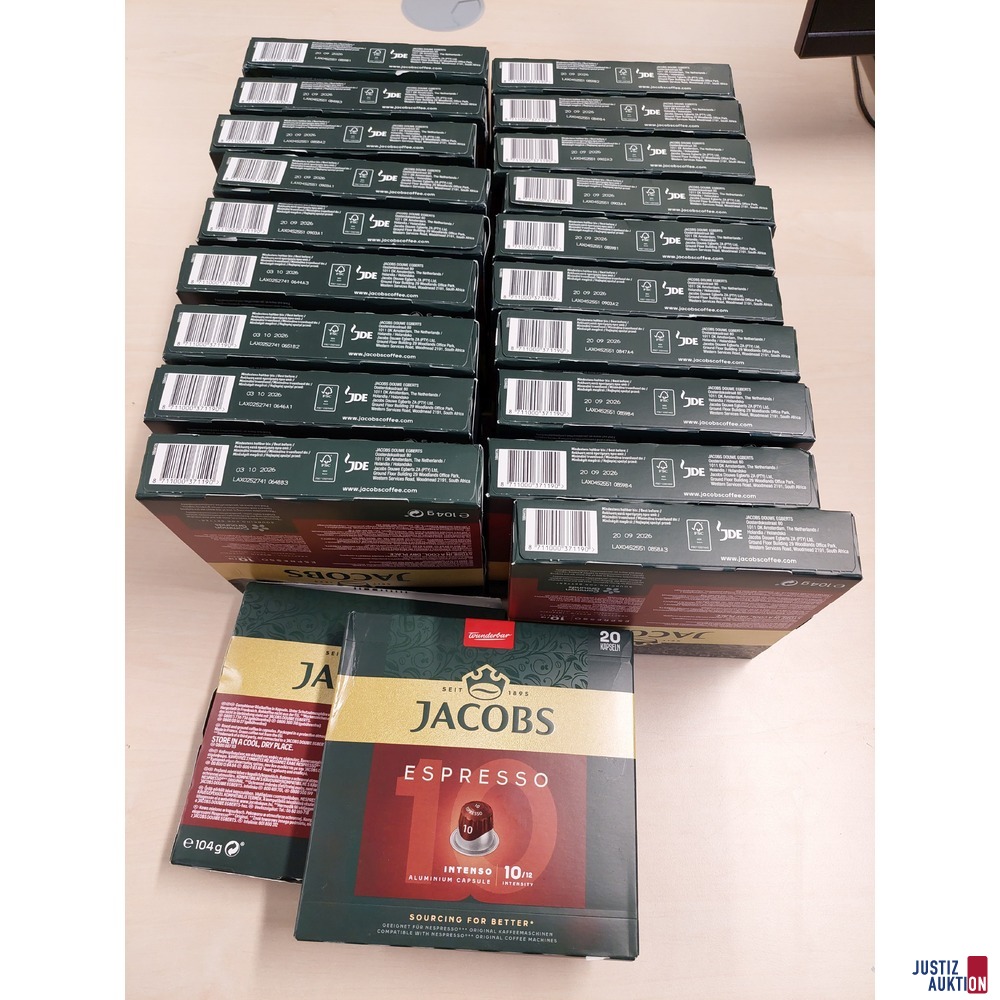 21 x Kaffekapseln der Marke Jacobs – Espresso Intenso je 20 Stück 