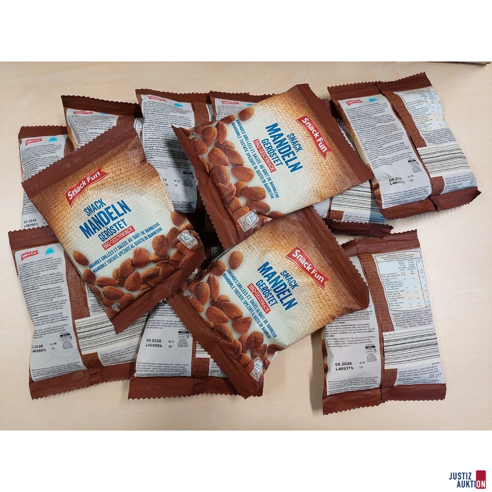12 x Mandeln geröstet – Snack Fun von Hofer/Aldi je 200g