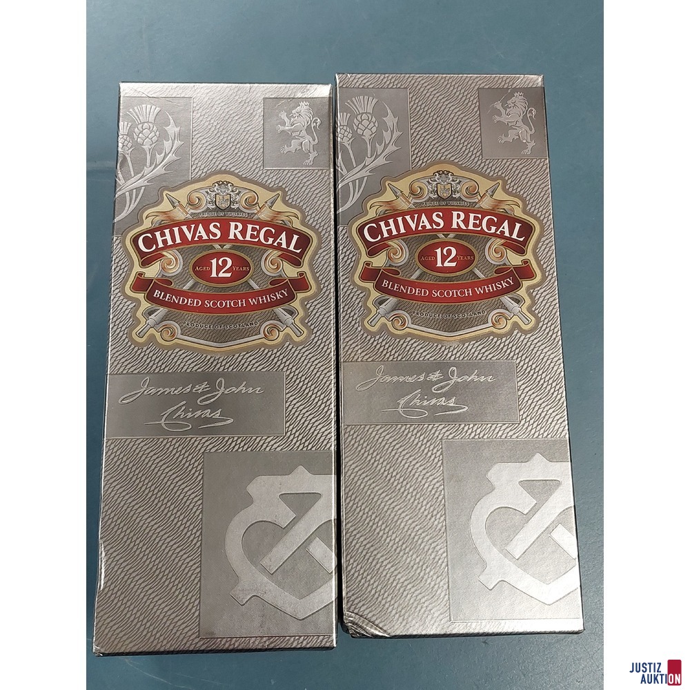 2 mal Whisky Chivas Regal Age 12 years 700ml/40% ​​​​​​​in Originalverpackung