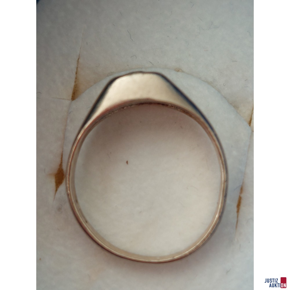 Damen Weißgold Ring 585 Gold 2,1g mit defekten Schmuckstein Größe 48,5 - getragen