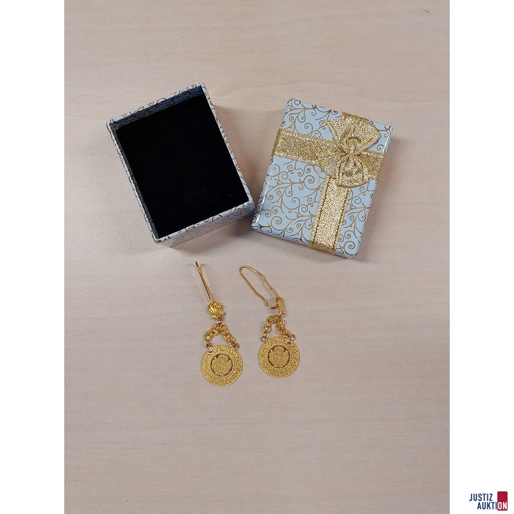 1 Paar Ohrringe orientalisch 900&permil; Gold&comma; 6&comma;1g