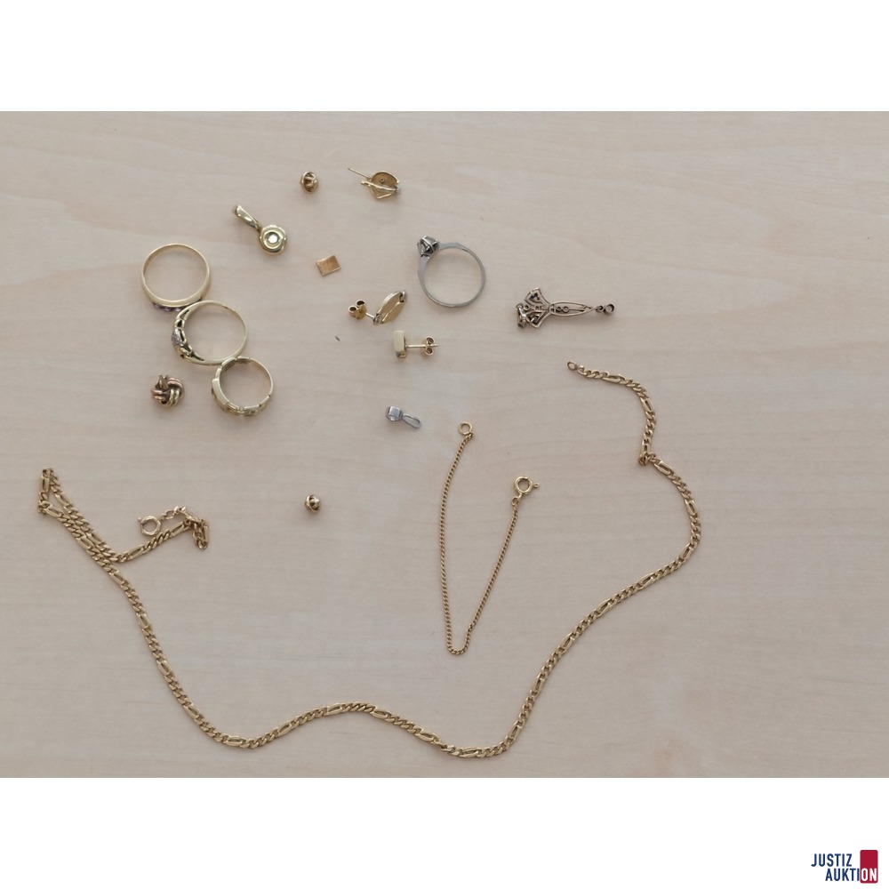Konvolut aus 585 &permil; Gelbgold