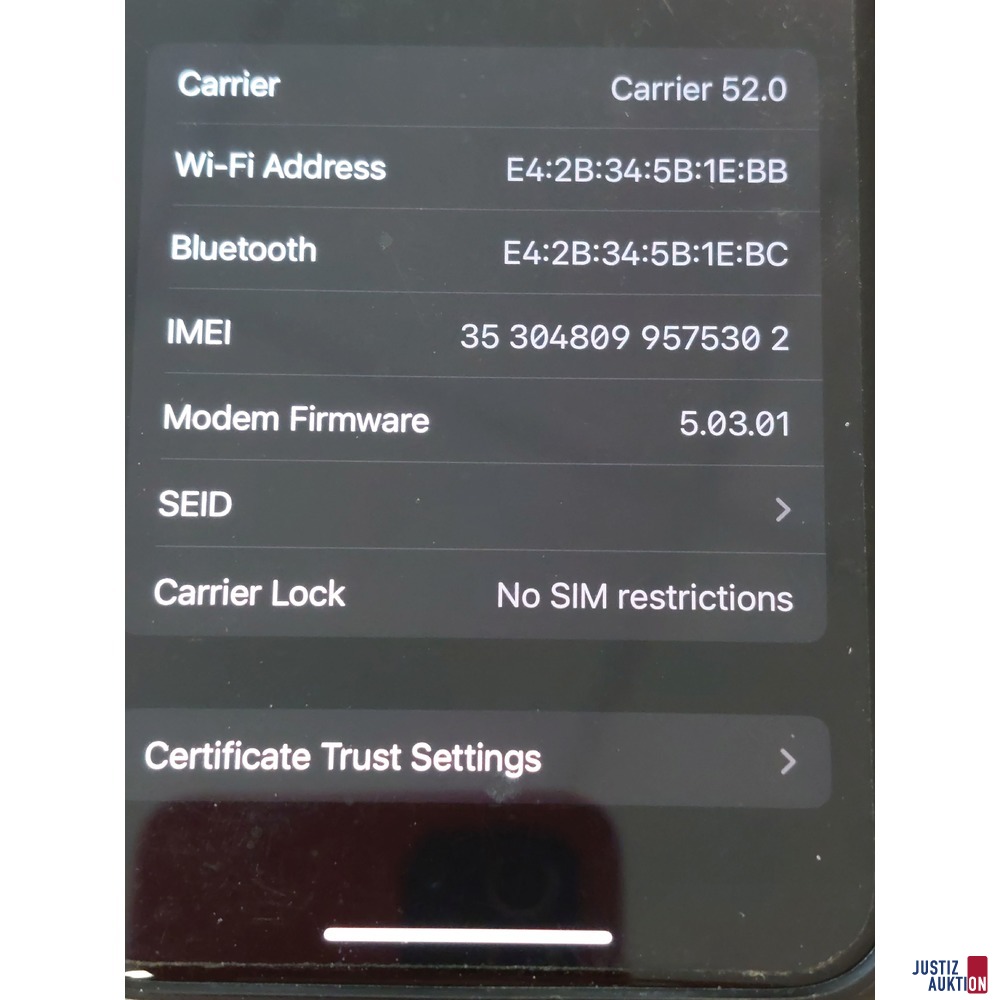 Handy der Marke Apple iPhone X gebraucht/Gebrauchsspuren vorhanden