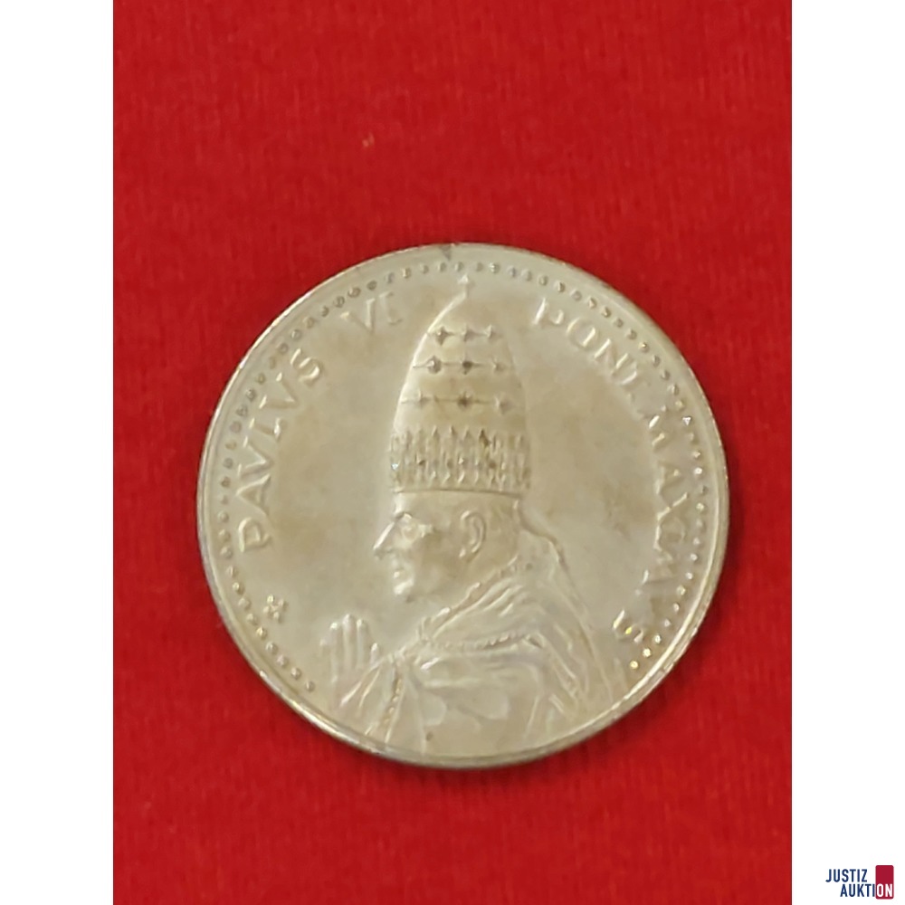 Silbermedaille mit Papst Paul VI 1975 - 800 Silber
