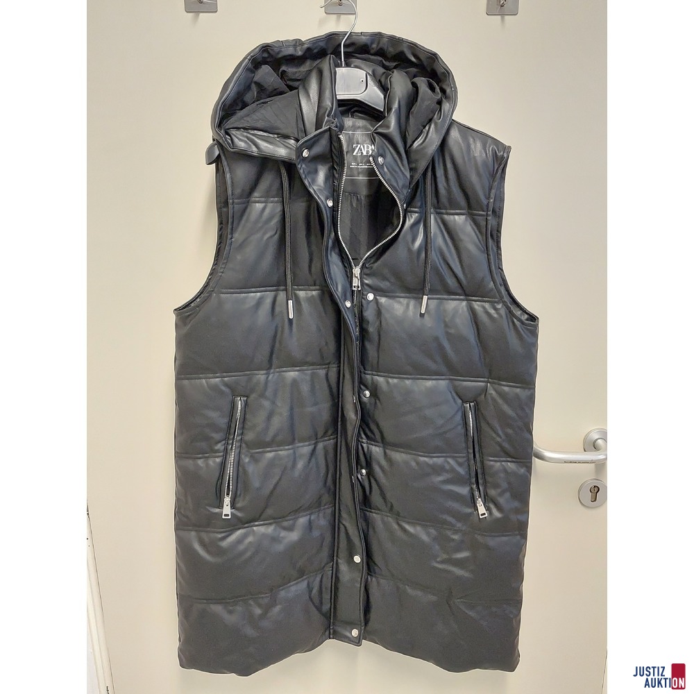Kunstleder Damengilet mit Kapuze der Marke ZARA Gr. L NEU