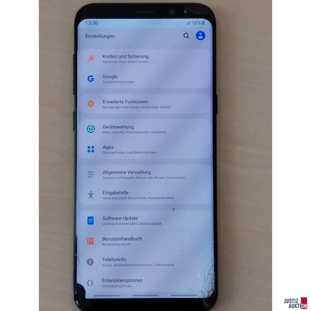 Handy der Marke Samsung Galaxy S 8+ gebraucht/Gebrauchsspuren vorhanden