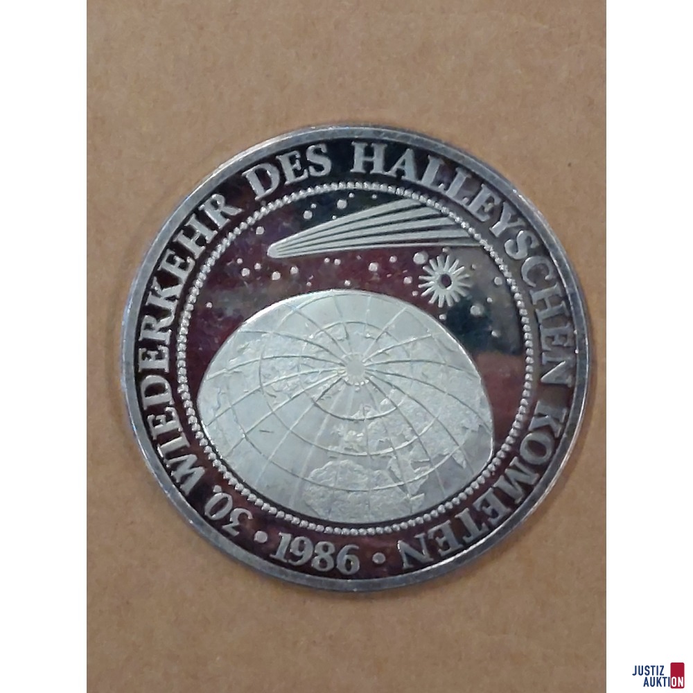 Silbermedaille 1986 - Wiederkehr des Halleyschen Kometen