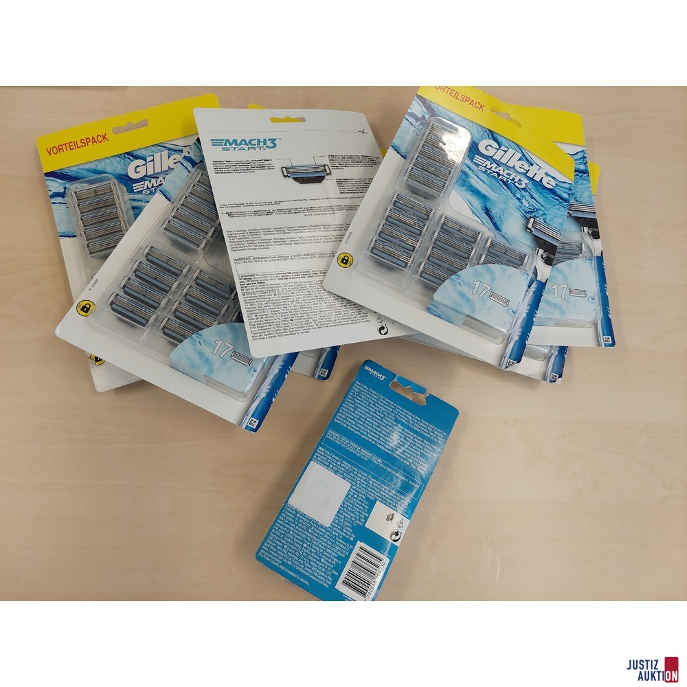 10 Packungen Rasierklingen der Marke Gillette Mach3 Start