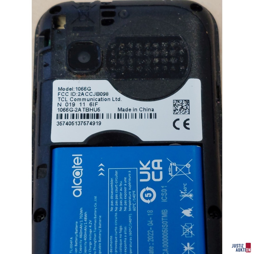 Handy der Marke alcatel Model: 1066G - IMEI: 357405137574919