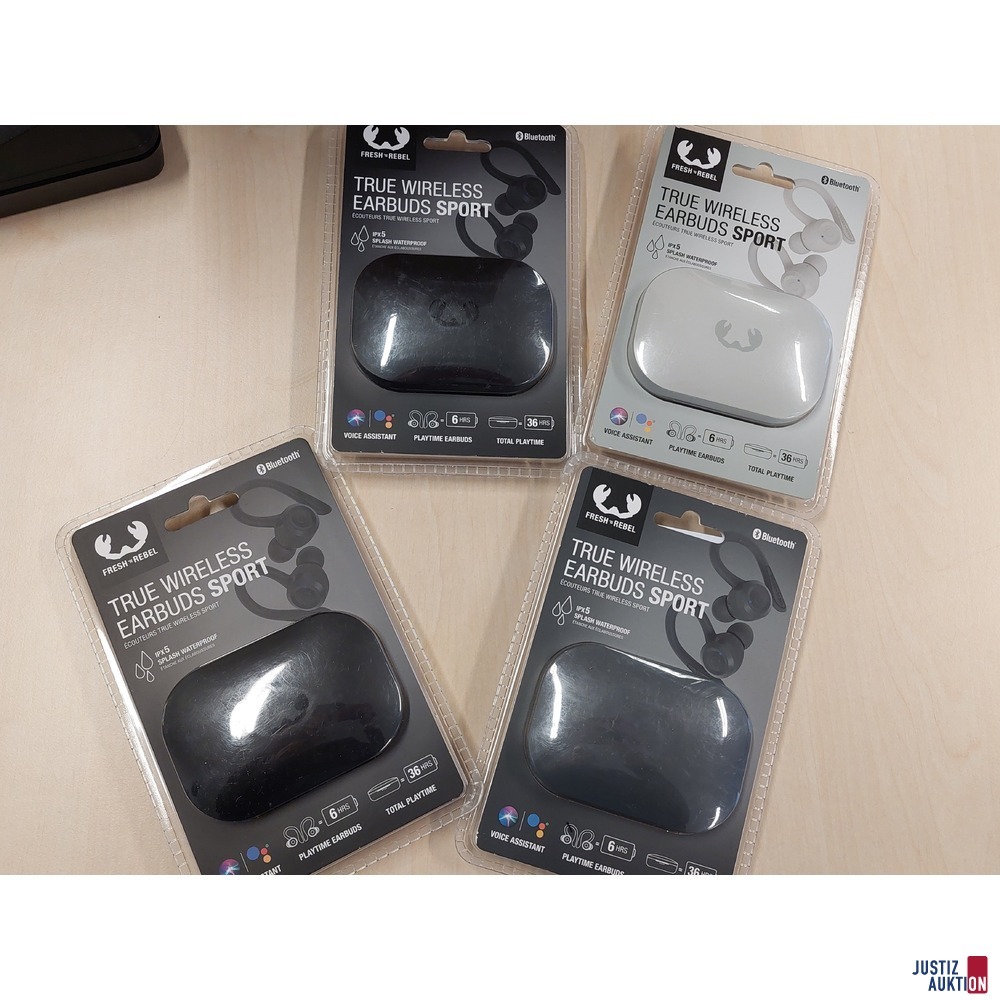 3 Packungen In-Ear-Kopfh&ouml;rer Sport der Marke Fresh&DiacriticalAcute;n Rebel in Originalverpackung - NEU