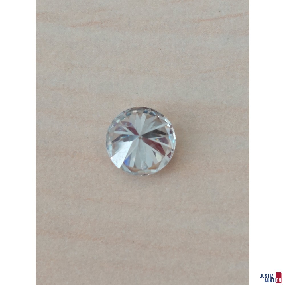 Moissanit (Diamantersatzstein) Rondisten Gravur ,,GRA682277537“ 1,78 ct Zertifikat vorhanden