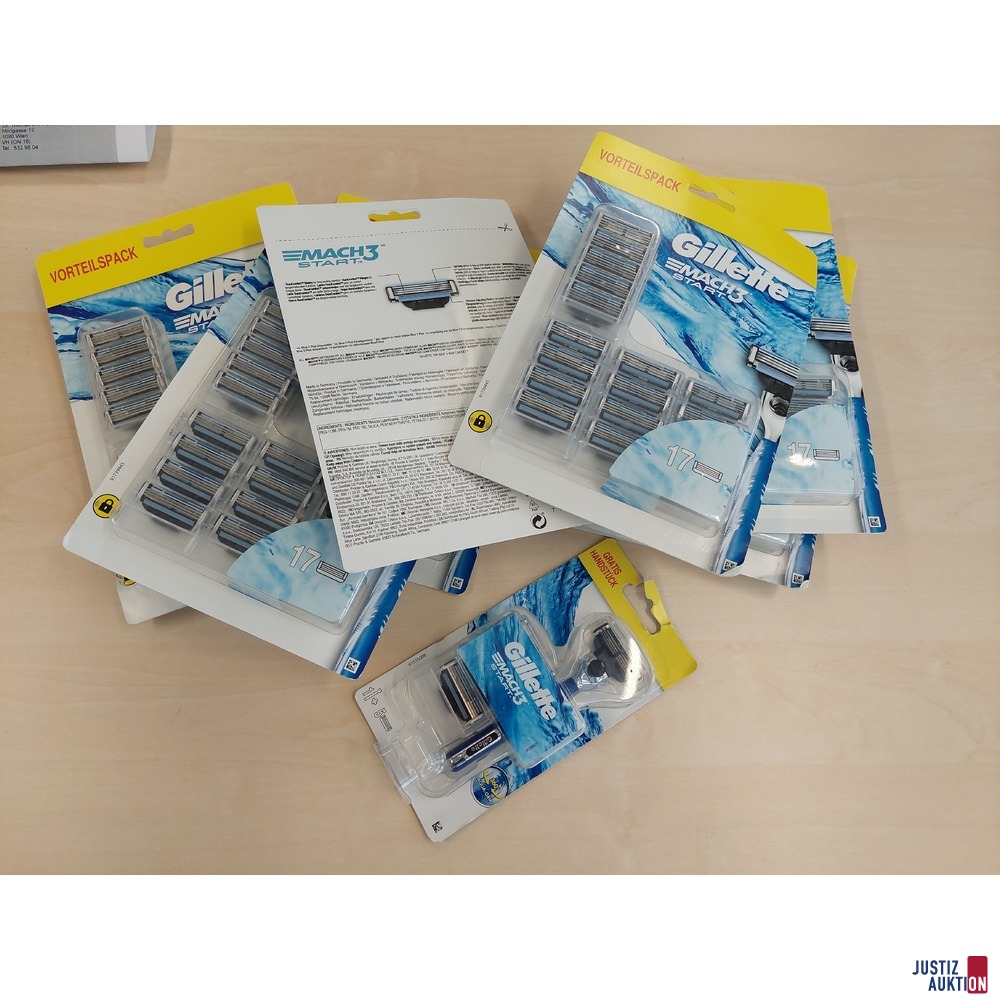 10 Packungen Rasierklingen der Marke Gillette Mach3 Start