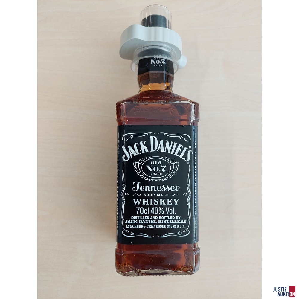 Flasche Whiskey der Marke Jack Daniels Tennessee 70cl 40 %