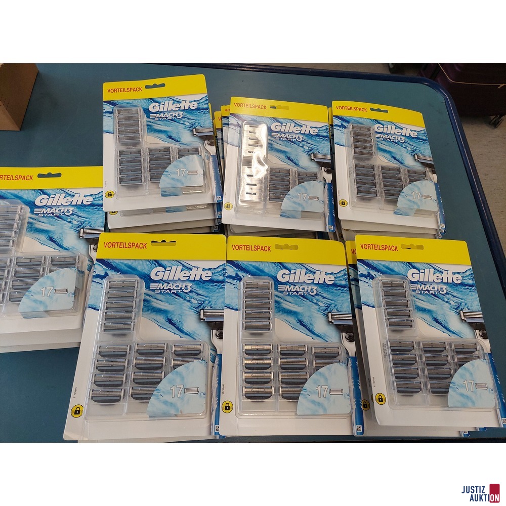 25 Packungen Rasierklingen der Marke Gillette Mach3 Start