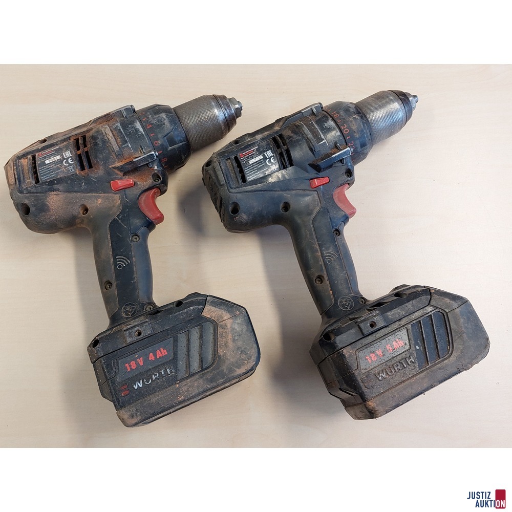 2 Akku-Bohrer der Marke W&uuml;rth