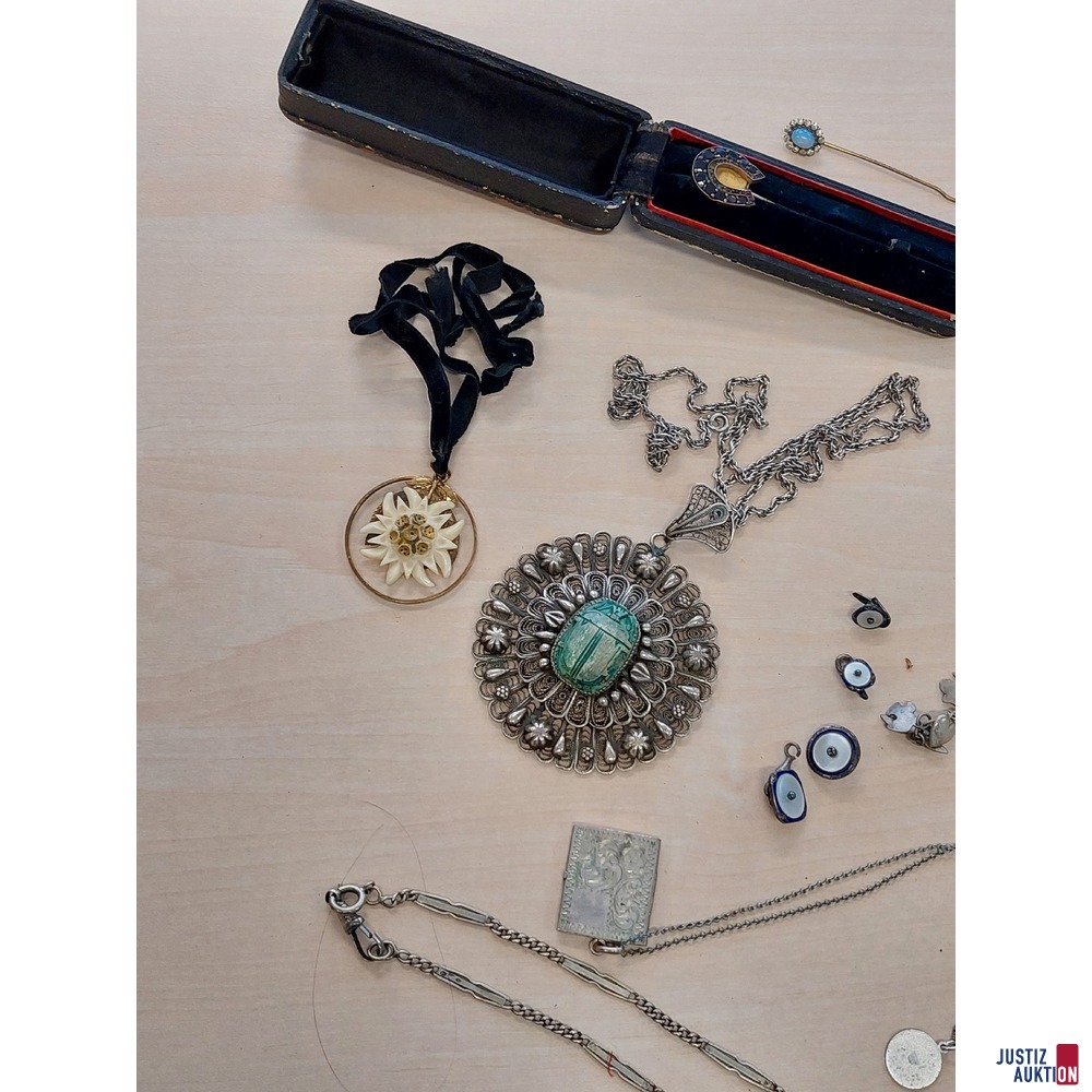 Konvolut Schmuck 800 ‰ Silber