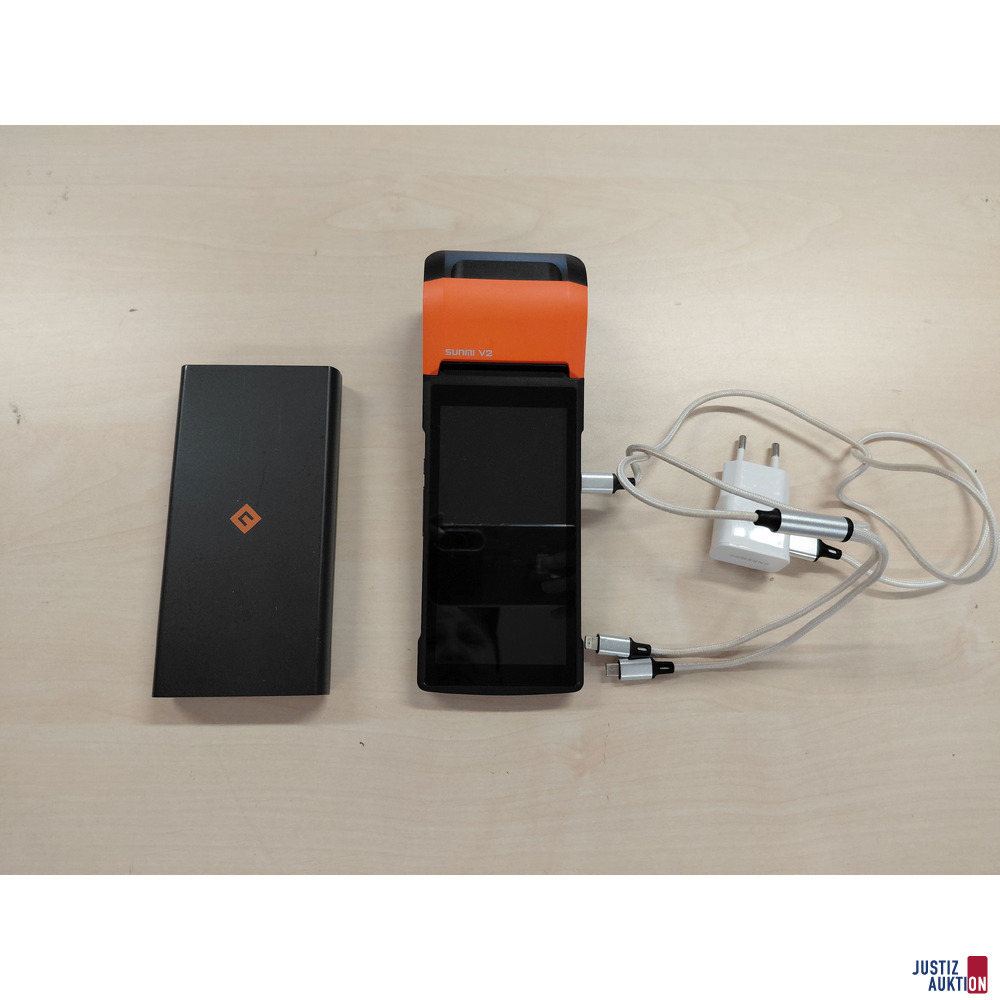 All-in-One Handheld Kassa SUNMI V2 mit Ladekabel u&period;a&period;