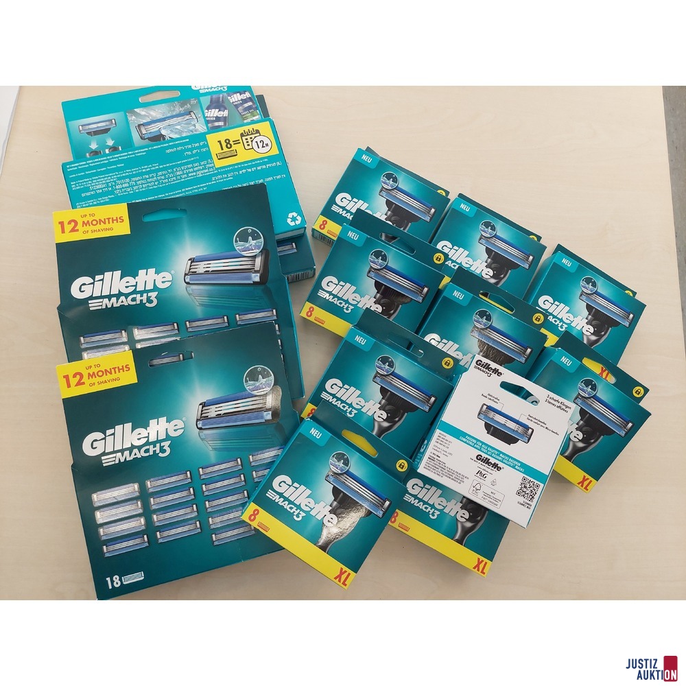10 8er Packungen Gillette Mach 3 Rasierklingen 4 18er Packungen Gilette Mach 3 Rasierklingen NEU