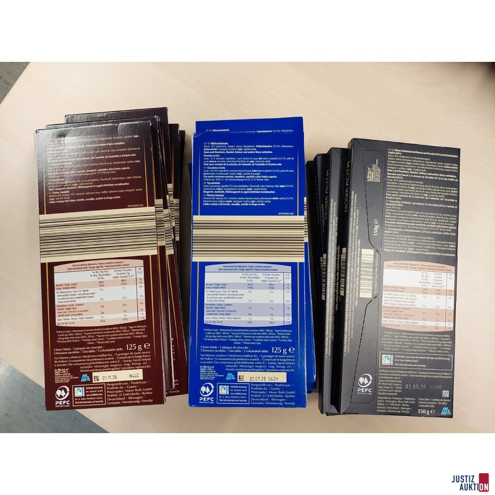 25 x Moser Roth Schokoladen von Hofer/Aldi