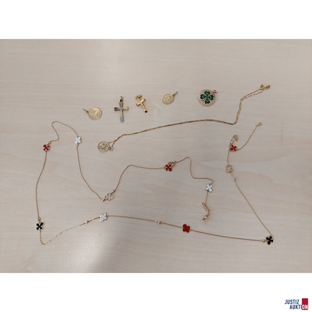 Diverser Schmuck aus 585 &permil; punziert