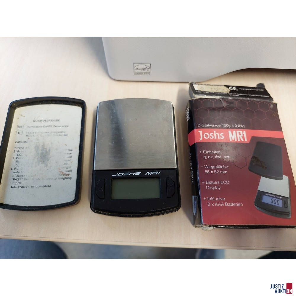 Digitalwaage der Marke Joshs MR1&comma; 100g x 0&comma;01g - in Originalverpackung