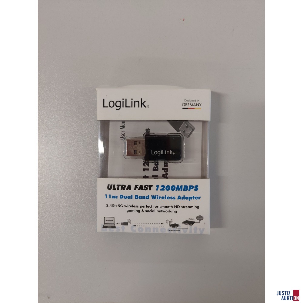Dual Bank Wireless Adapter LogiLink Model WL0243 Ultra Fast 1200MBPS - 2.4G+5G