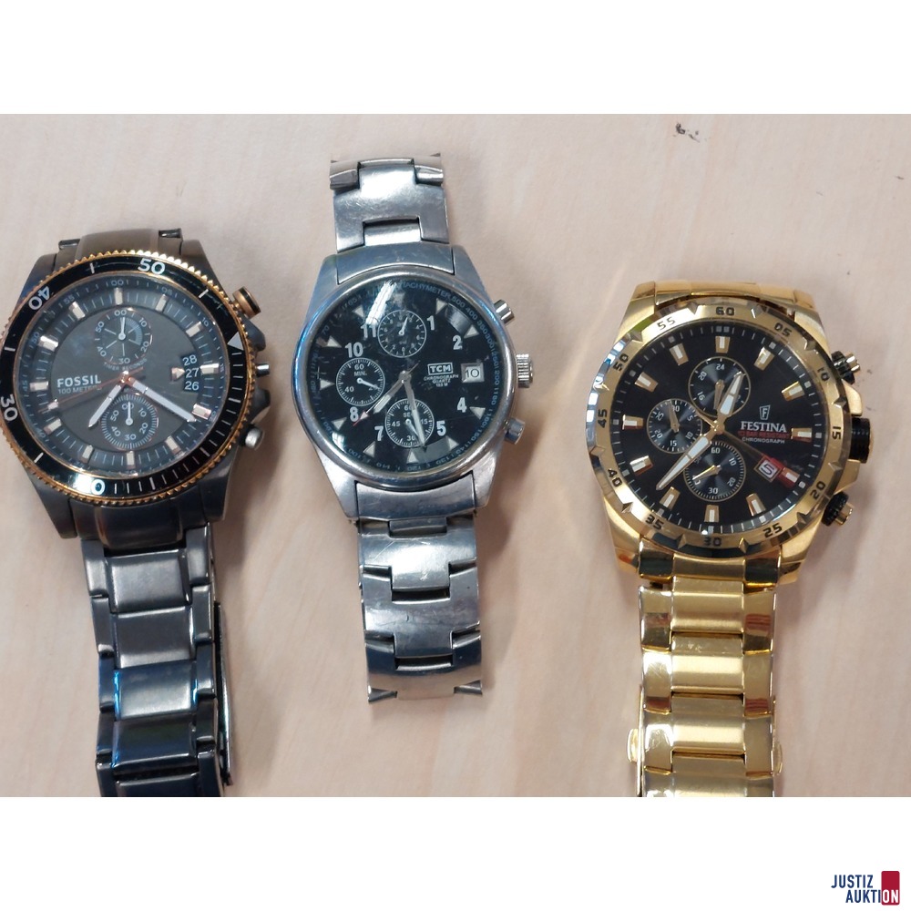 3 Herrenarmbanduhren Chronographen