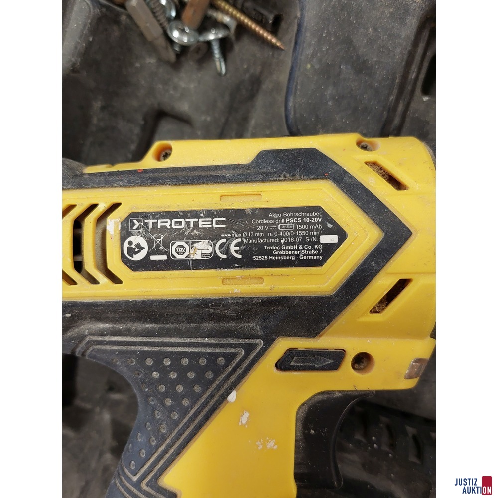 Akku-Bohrschrauber der Marke Trotec u&period;a&period;