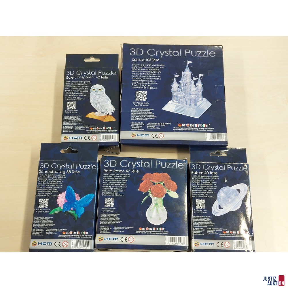 Konvolut an 3D Crystal Puzzles HCM Kinzel