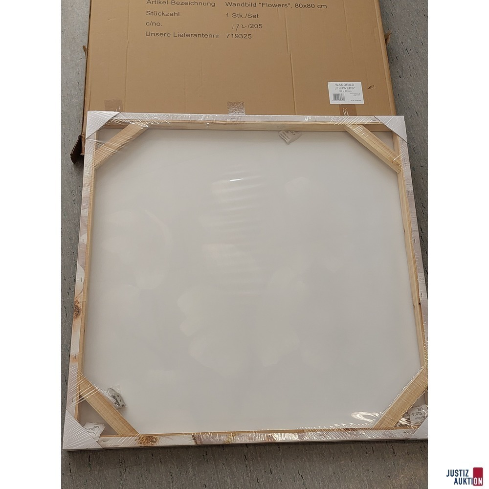 Leinwandbild Flowers Gr&ouml;&szlig;e 80x80 cm in Originalverpackung &ndash; NEU