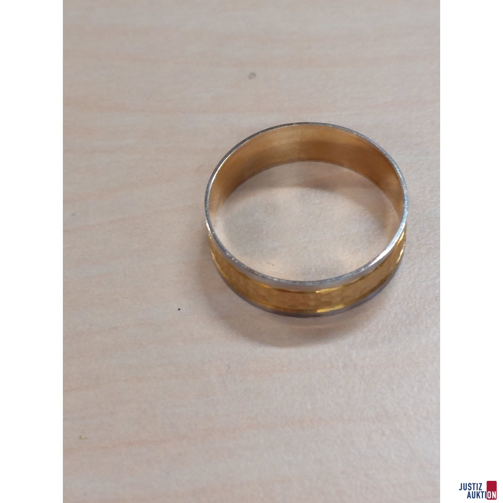 Herren-Ehering Bicolor Wei&szlig;gold&sol;Gelbgold 585&permil; punziert 3&comma;7 g Gr&ouml;&szlig;e 70