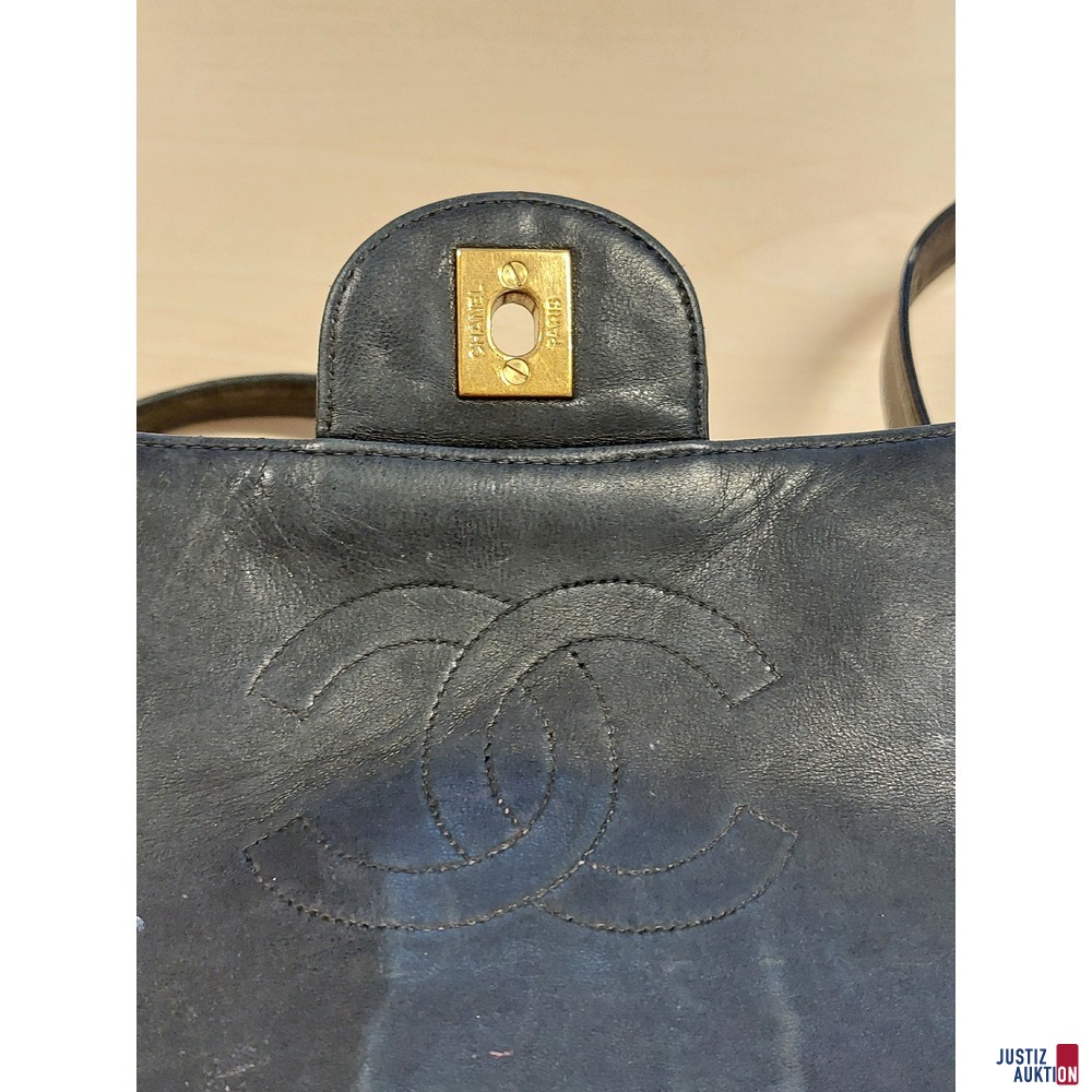 Vintage Chanel Lederrucksack&nbsp;Lackleder schwarz