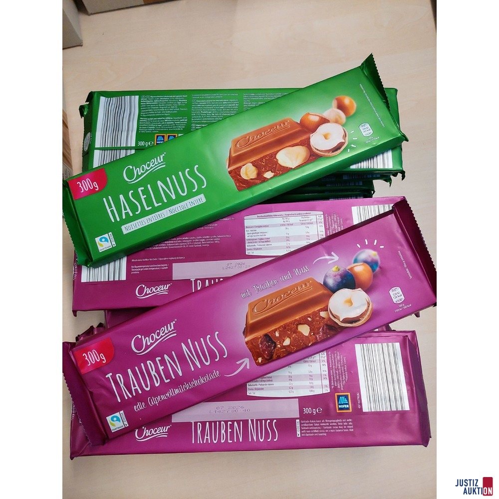 30 x Choceur Schokoladen von Hofer/Aldi je 300g