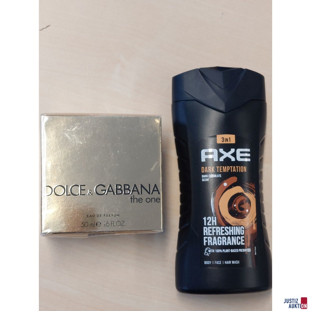 Eau de Parfum der Marke Dolce &amp; Gabbana the one 50 ml NEU - in Originalverpackung  Duschgel AXE 3 in 1 Dark Temptation  250 ml NEU