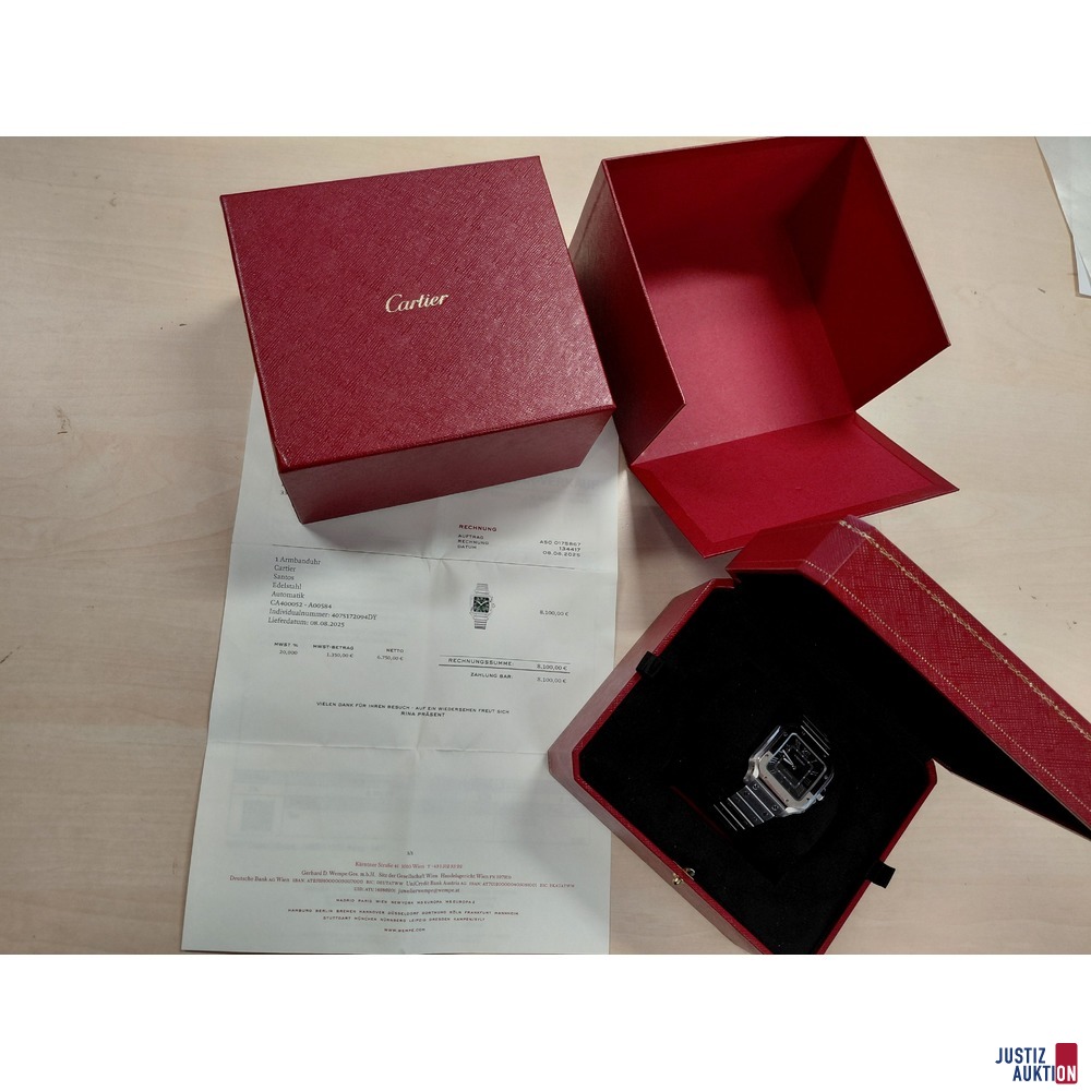 Herrenarmbanduhr der Marke Cartier - Modell&colon; Santos
