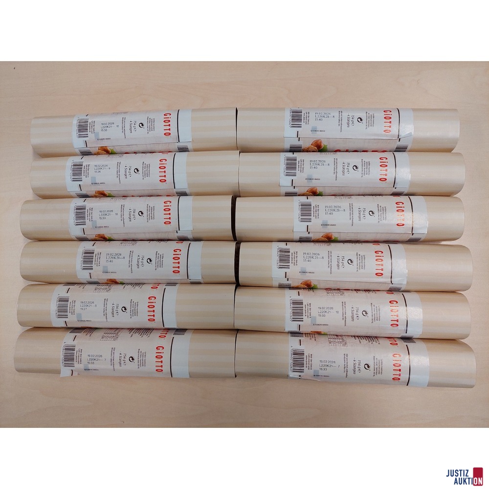 12 x Giotto Haselnuss der Marke Ferrero je 154 g – 4 Stangen