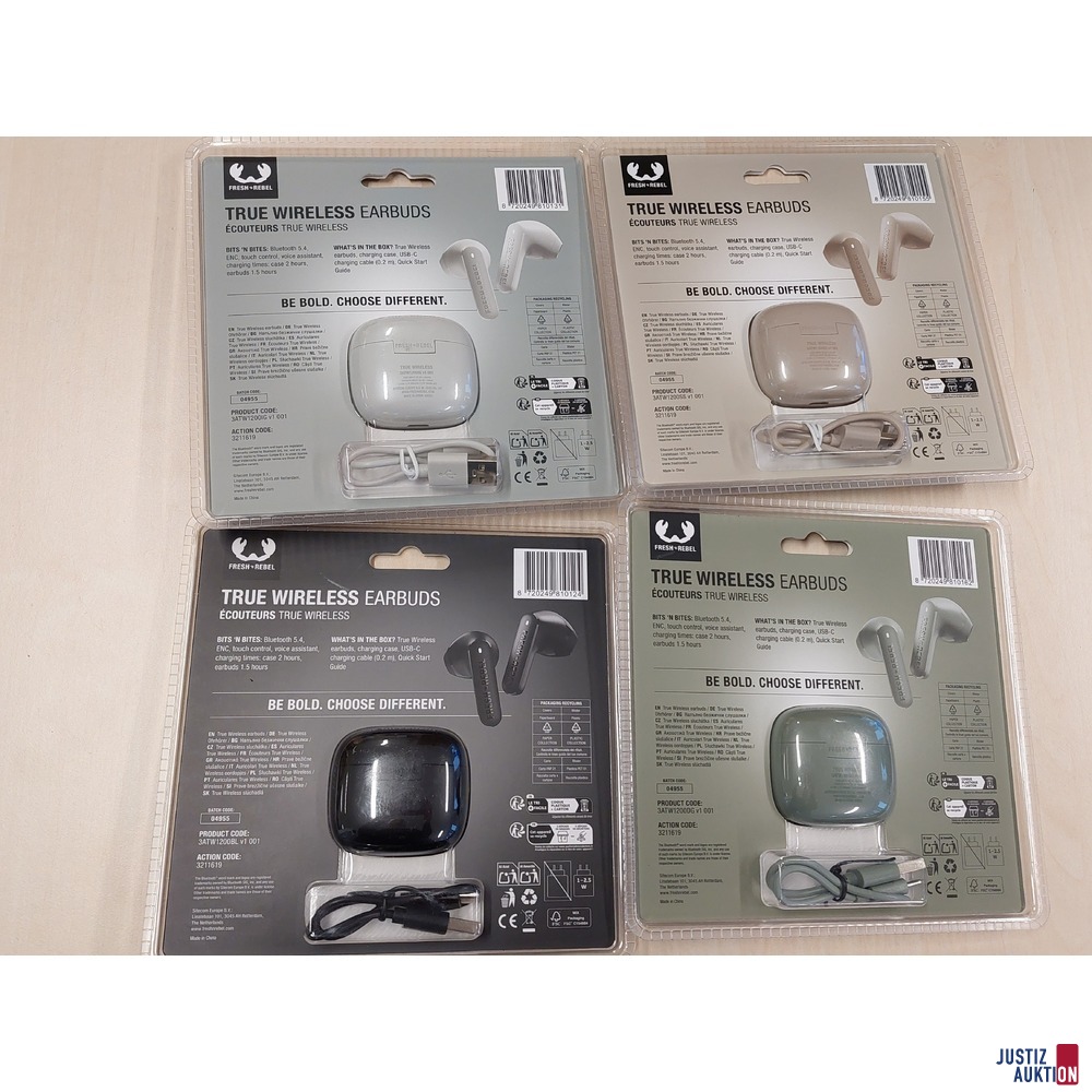 4 Packungen In-Ear-Kopfh&ouml;rer der Marke Fresh&DiacriticalAcute;n Rebel
