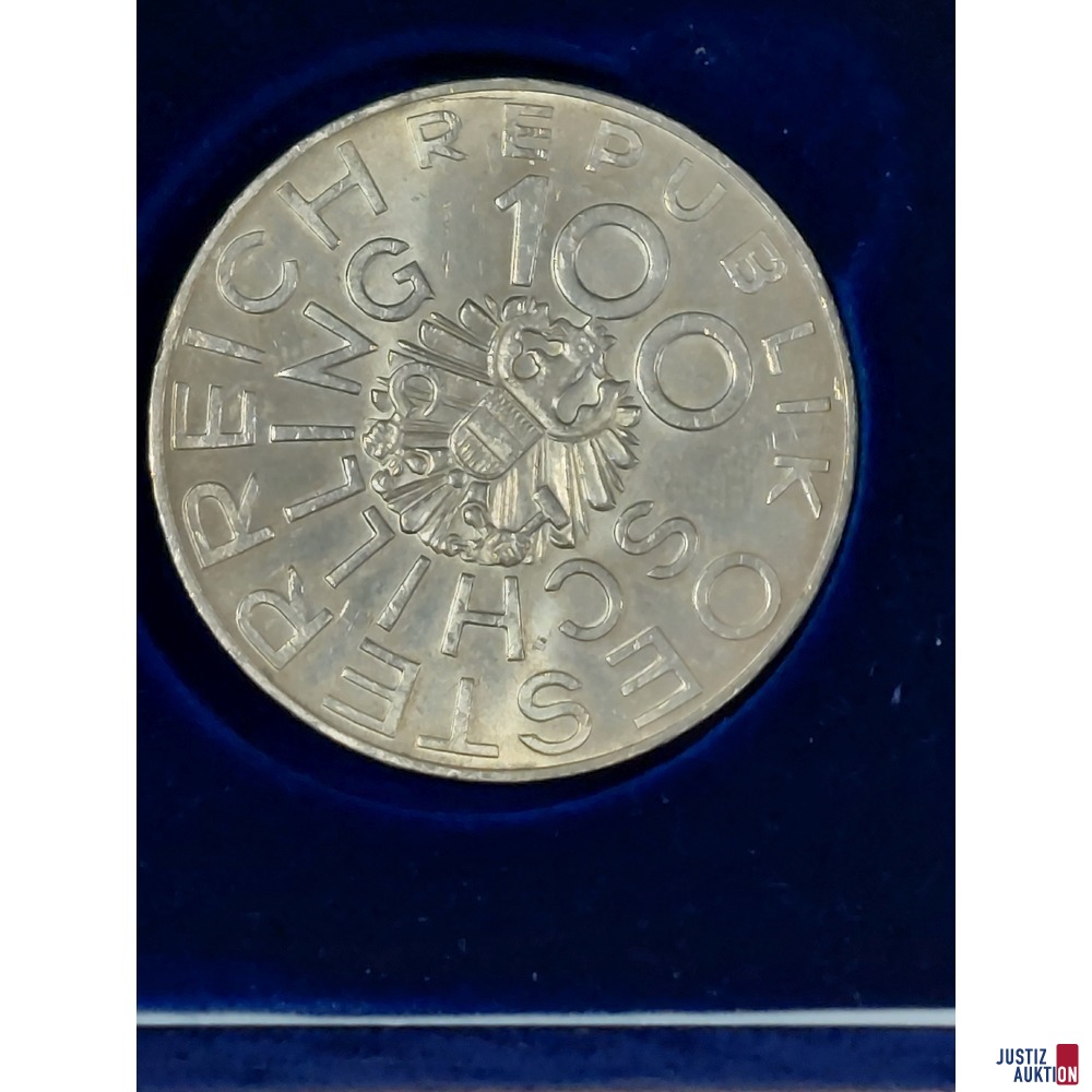 1 St&uuml;ck ATS 100&comma;-- Johann Nestroy in Schatulle