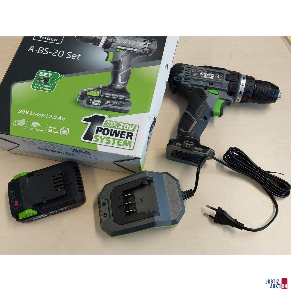 Akku-Bohr-Schrauber-Set der Marke LUX ToolsA-BS-20 Set