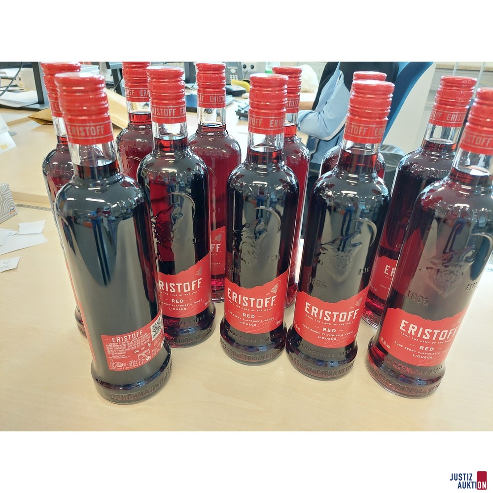 11 Flaschen Eristoff Red 18&percnt; &aacute; 0&comma;7 l