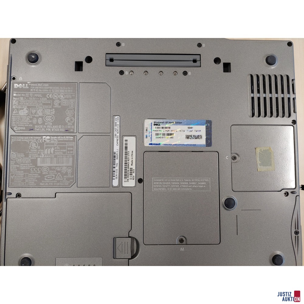 Laptop der Marke Dell - Modellnummer: PP05L