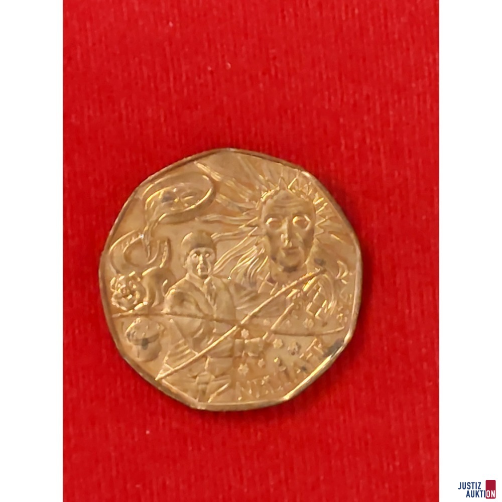 Kupfermünze 5 Euro Motiv Neujahr 2014
