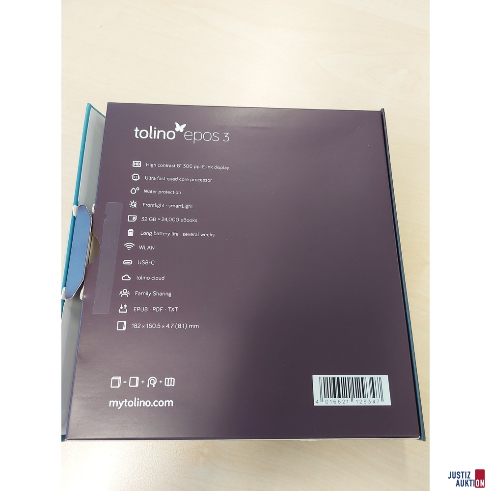 E-Book-Reader der Marke Tolino epos 3