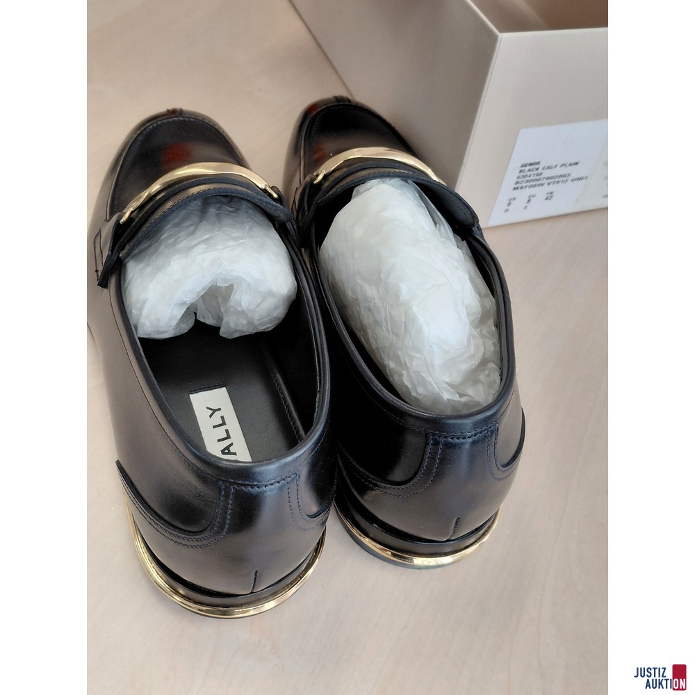 Slipper Bally Genos Black Calf Plain Gr&ouml;&szlig;e EU 8