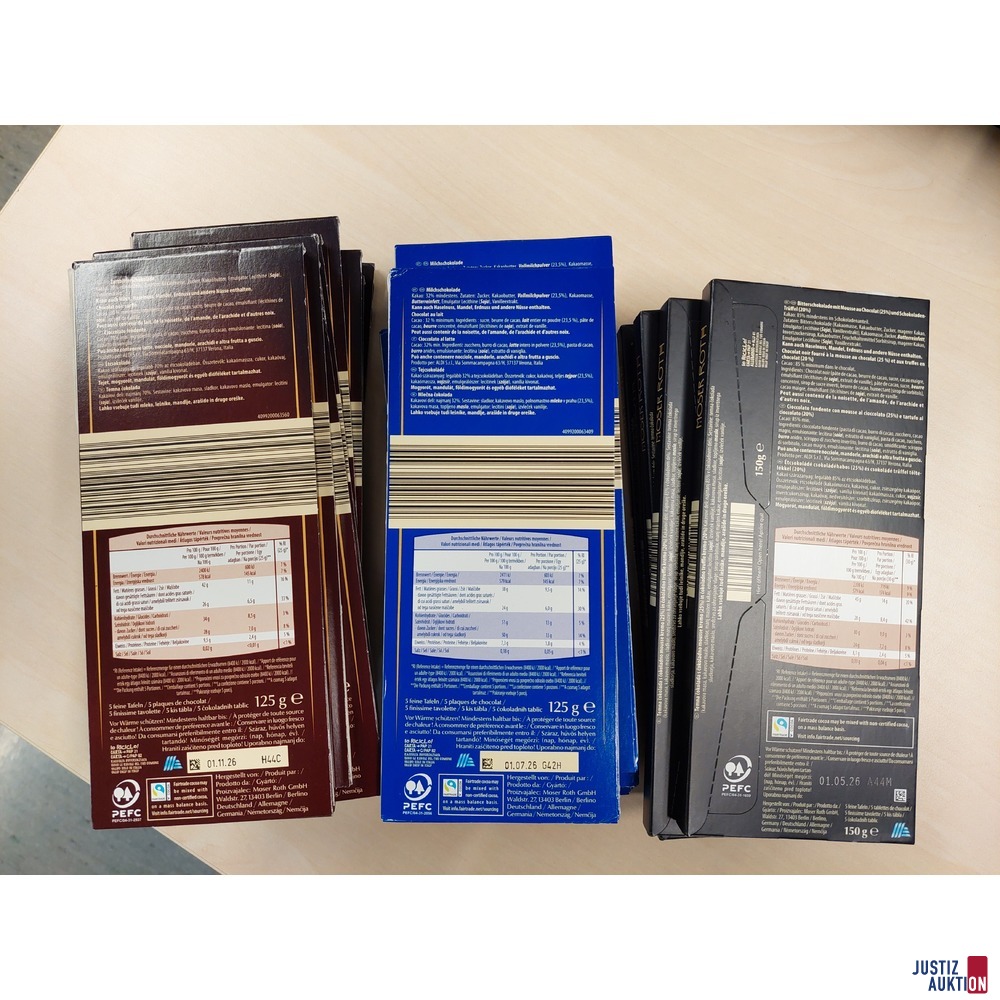 25 x Moser Roth Schokoladen von Hofer/Aldi