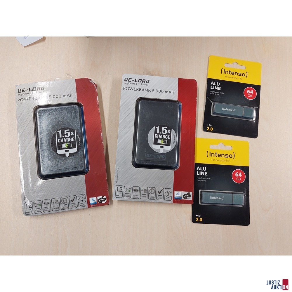 2 USB-Sticks der Marke ALU LINE Intenso 64 GB u&period;a&period;