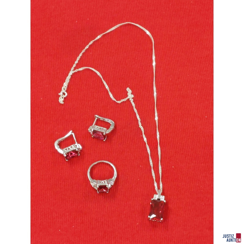1 Damen-Set 925 Silber punziert