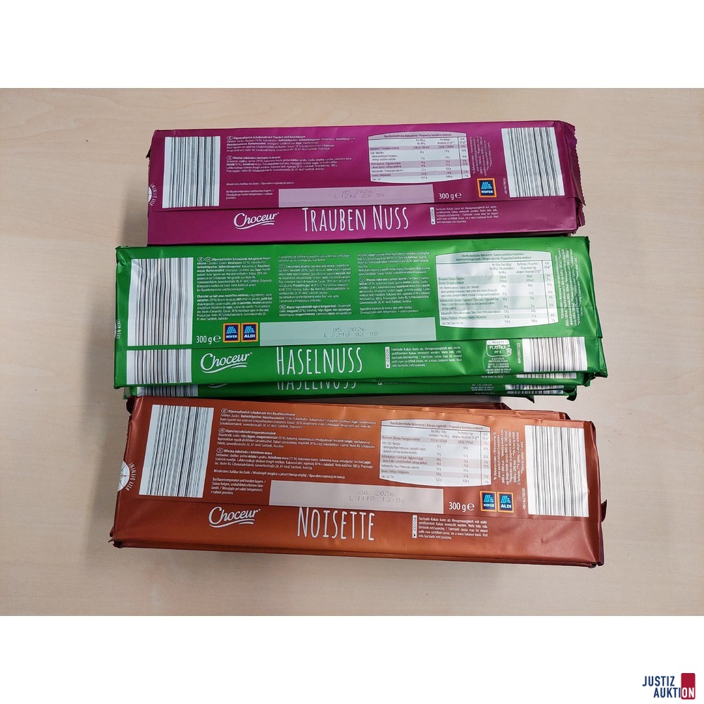 30 x Choceur Schokoladen von Hofer/Aldi je 300g