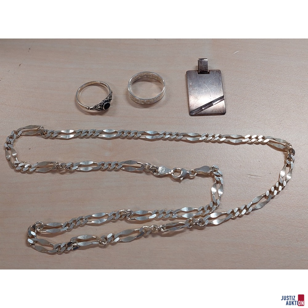 Konvolut Silberschmuck 925 &permil; punziert 30&comma;9 g