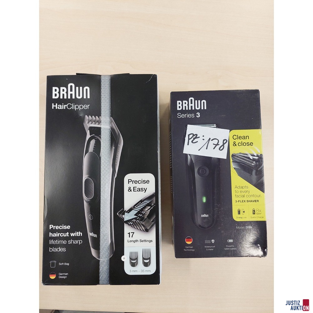 Hair Clipper der Marke Braun u.a.